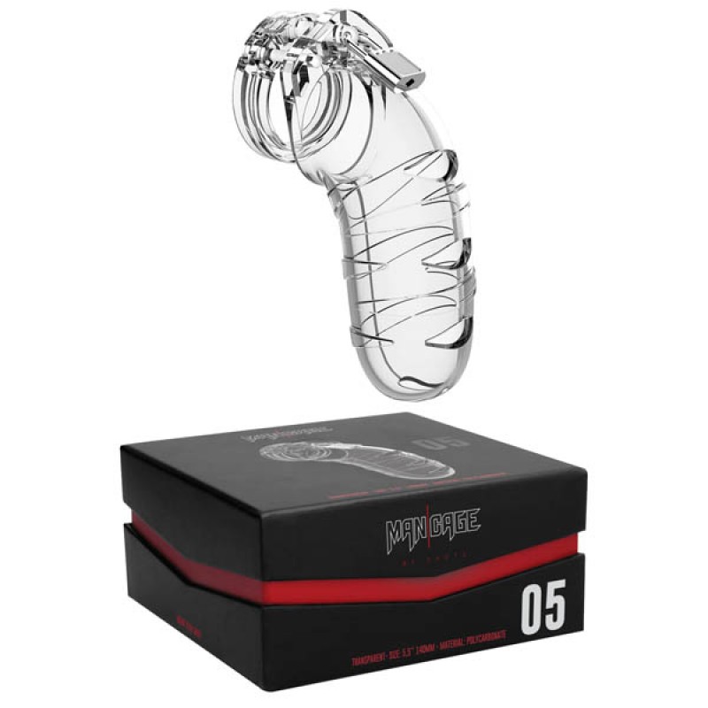 Mancage Model 05 Male Chastity 5.5’’’ Cock Cage - Clear